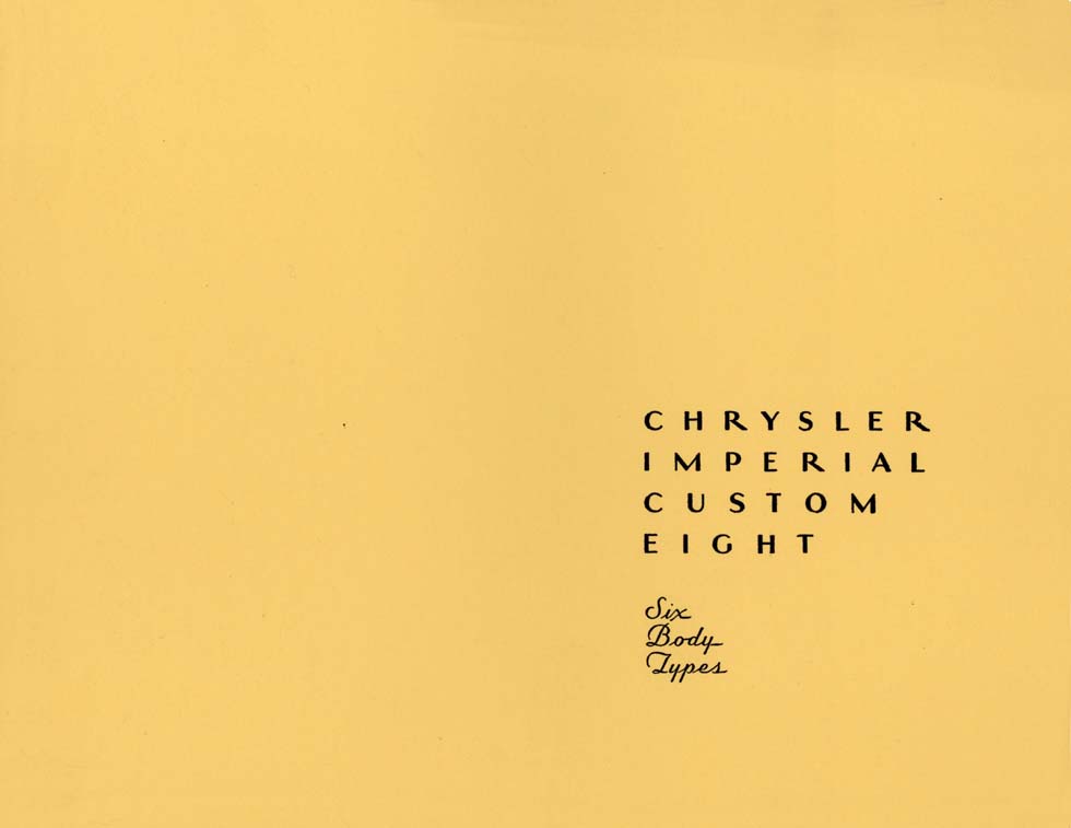 1932 Chrysler Imperial Custom Eight Brochure